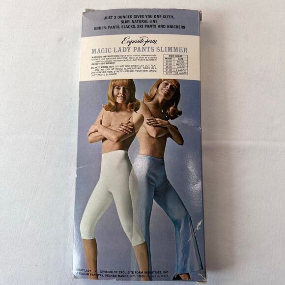 Exquisite form Vintage MAGIC LADY PANTS SLIMMER Size Medium white Shapewear - Picture 2 of 8